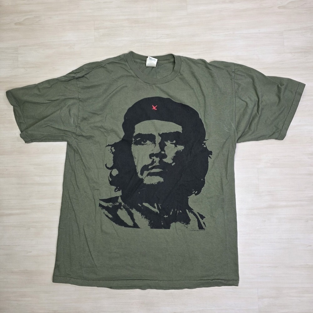 Vintage‎ 90's CHE Guevara Korda Shirt Green Olive Size XL Delta